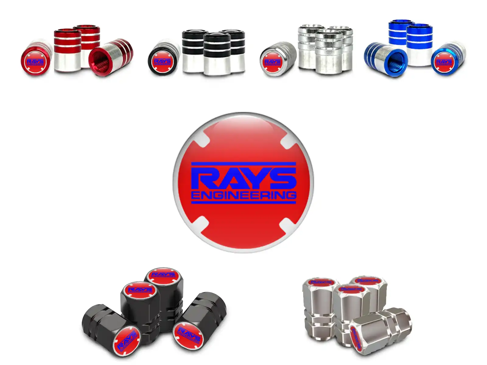 Rays Bouchons Valve Pour Voiture Style Métallique